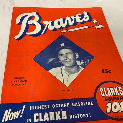 -109- SPORTS | 1953 Milwaukee Braves Program | Joe Adcock Cover
