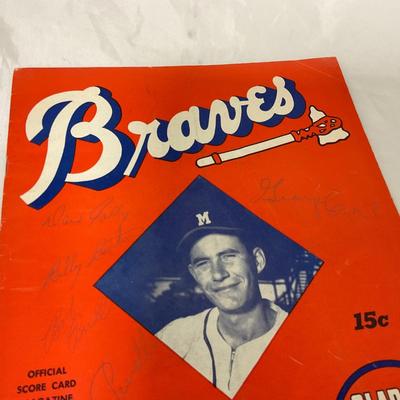 -109- SPORTS | 1953 Milwaukee Braves Program | Joe Adcock Cover
