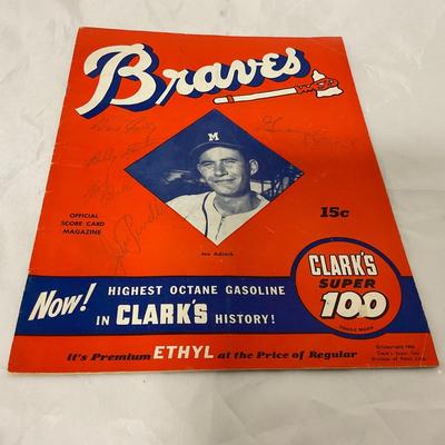 -109- SPORTS | 1953 Milwaukee Braves Program | Joe Adcock Cover