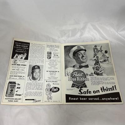 -110- SPORTS | 1954 Milwaukee Braves Program