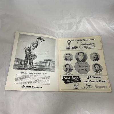 -110- SPORTS | 1954 Milwaukee Braves Program