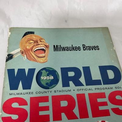-112- SPORTS | 1958 World Series Program | Milwaukee Braves Vs New York Yankees