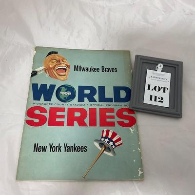 -112- SPORTS | 1958 World Series Program | Milwaukee Braves Vs New York Yankees