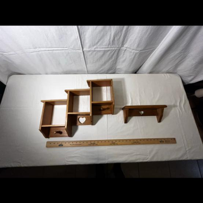 Shelves with Heart Cutouts - 2 Pieces