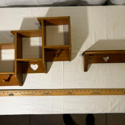 Shelves with Heart Cutouts - 2 Pieces