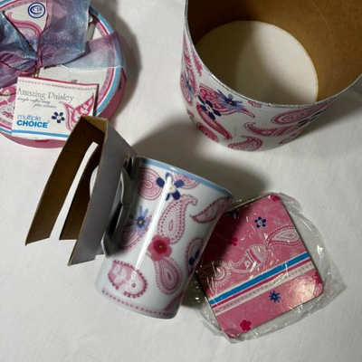 Mug and Coaster Set in Decorative Gift Box