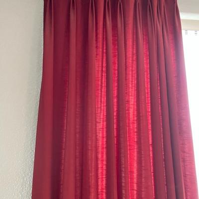 Red Silk Drapes