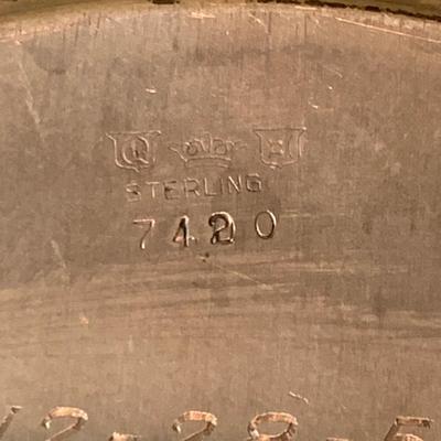 LOT 214R: Sterling Silver Engraved Serving Platter  Tw. 340.03g