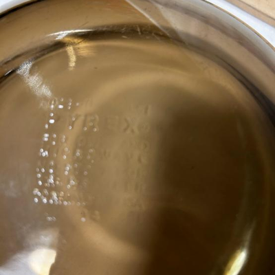 Vintage Pyrex Amber Casserole Corning Ware
