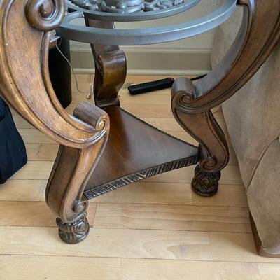 Rod Iron and Beveled Glass Table