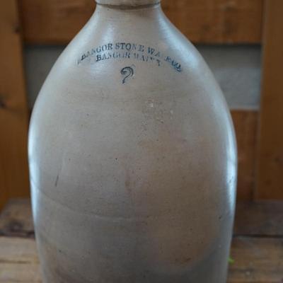 #2 Salt Glaze Jug Bangor Stoneware  Co. Maine