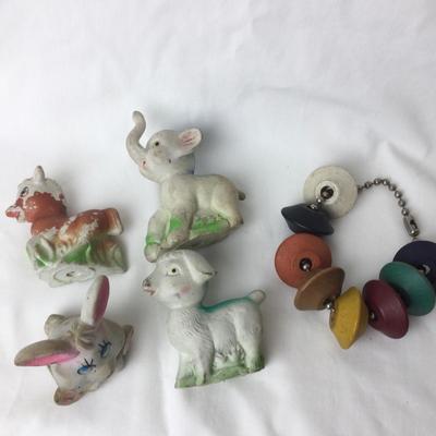 881 Vintage Toddler Toy & Wooden Shape Sort