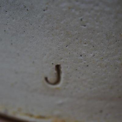 #6 Jug orange peel finish letter J embossed