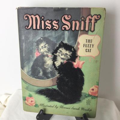 882 Vintage Miss Sniff Childrenâ€™s Books and Plush Cat