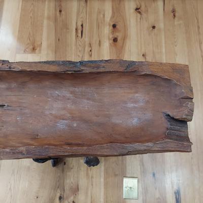 Carved Wood Side Table (FR-BBL)