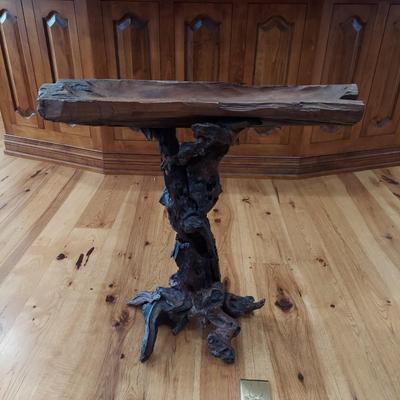 Carved Wood Side Table (FR-BBL)
