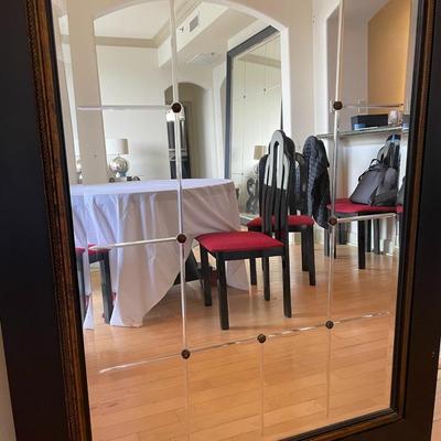 Oversized Framed Beveled Mirror