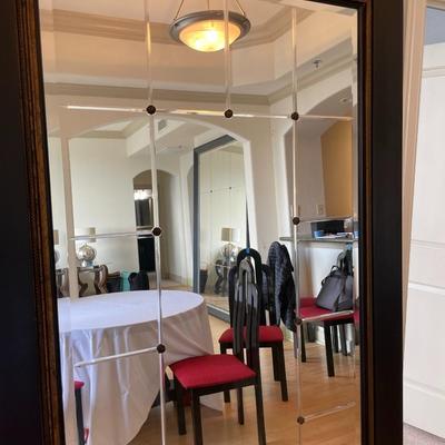 Oversized Framed Beveled Mirror