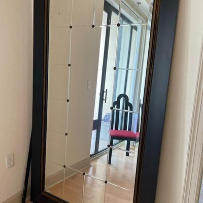 Oversized Framed Beveled Mirror