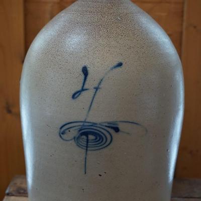 #4 Stonware Jug Cobalt design