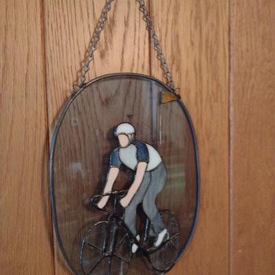 Stained Glass Bicyclist