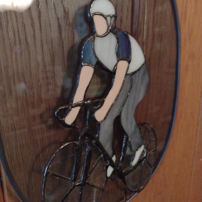 Stained Glass Bicyclist