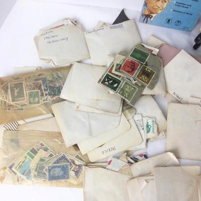 885 Vintage Large Stamp Collection & Book