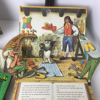 887 Vintage Childrenâ€™s Pop-Up Books Puss In Boots