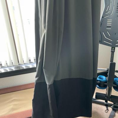 Gray/Black Two Toned 2 Panel Drapes