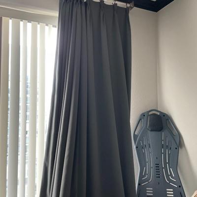 Gray/Black Two Toned 2 Panel Drapes