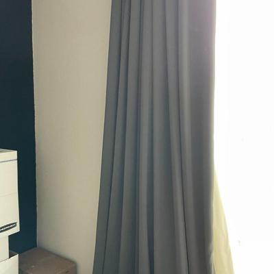 Gray/Black Two Toned 2 Panel Drapes