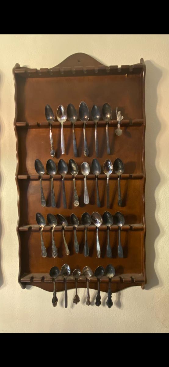Lot 270 Spoon Display Rack and Spoon Collection