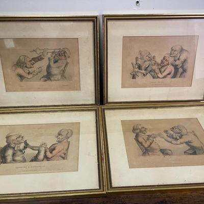 1700's Prints - A Sadistict Tooth - drawer frightening his patients