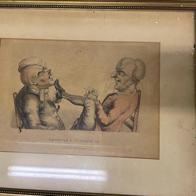 1700's Prints - A Sadistict Tooth - drawer frightening his patients