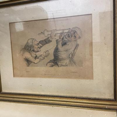 1700's Prints - A Sadistict Tooth - drawer frightening his patients