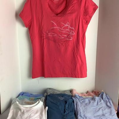 Lot 901 Lot of Ladies Short and Longsleeve Tops ( LLBean )