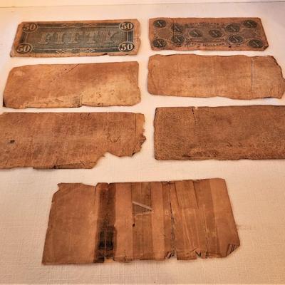 Lot #78  Fantastic Lot of 7 Authentic Confederate Bills