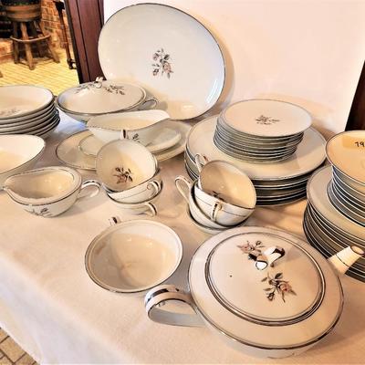 Lot #79  Large Set of Vintage Dinnerware - NORITAKE "Margot" pattern
