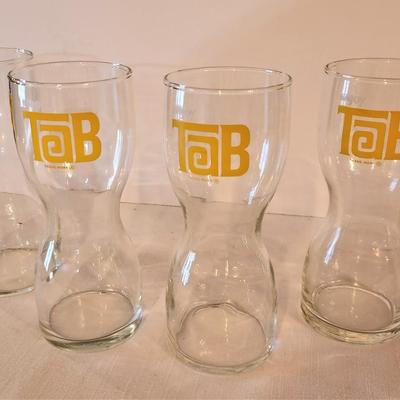 Lot #80  Lot of 4 Vintage TAB Drink Glasses