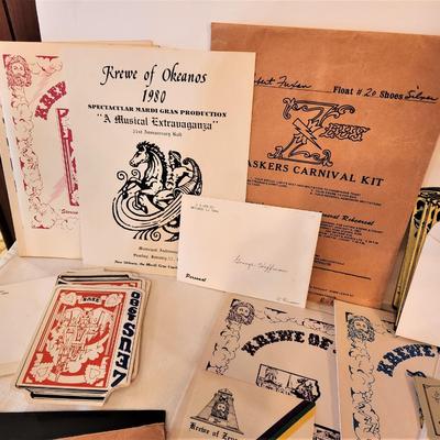 Lot #86  Lot of vintage (early 80's) Mardi Gras Ephemera - Okeanos, Zeus
