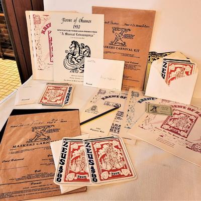 Lot #86  Lot of vintage (early 80's) Mardi Gras Ephemera - Okeanos, Zeus