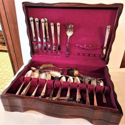 Lot #89  International Silver Company (Silverplate) set of vintage flatware in box - mid-century