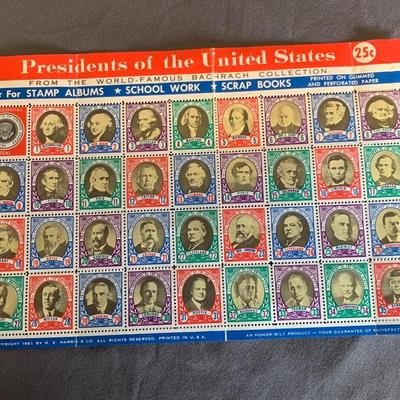 1964 Presidents Of The US Stamps