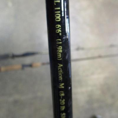 Set of Three Fishing Poles includes Shakespeare, Quantum, and Olympic