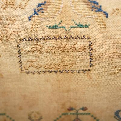 ANTIQUE SAMPLER MARTHA FOWLER UNDATED