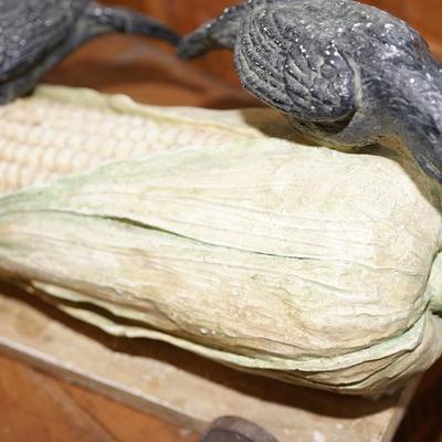 FOLK ART - CROWS ON CORN PULL TOY