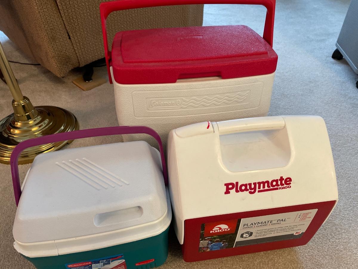 3 small coolers