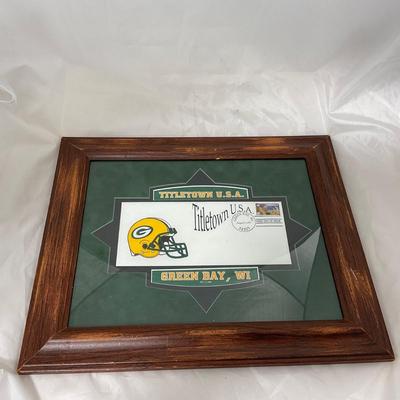 -123- SPORTS | Framed Green Bay Packers First Day Issued