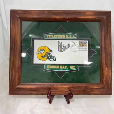 -123- SPORTS | Framed Green Bay Packers First Day Issued