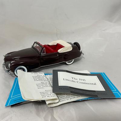 -131- VINTAGE | Franklin Mint 1941 Lincoln Continental Diecast Car